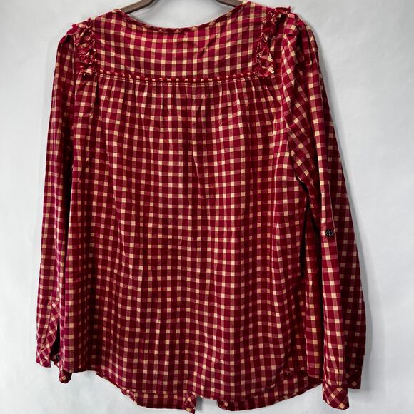 Holding Horses Anthropologie Button Down 8 Checkard - Picture 3 of 7